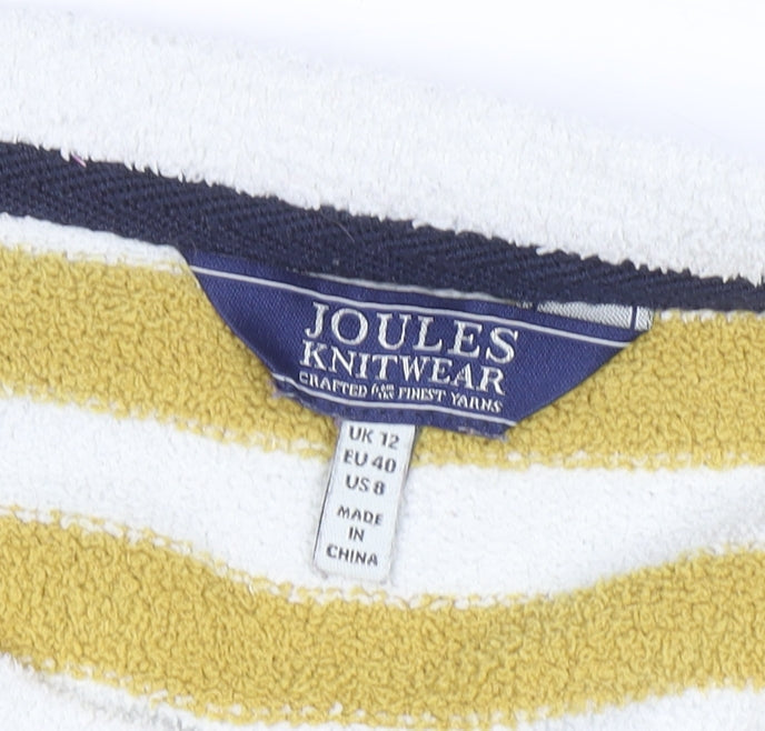 Joules Womens Multicoloured Striped Crew Neck Pullover Jumper Size 12