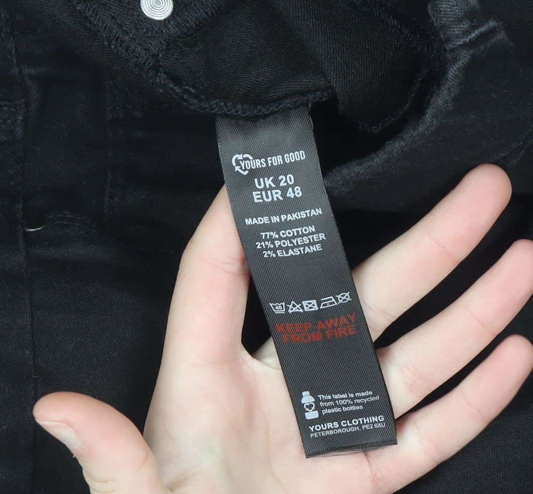 Yours Clothing Women's Black Jenny Jegging Size 20 Plus Fit
