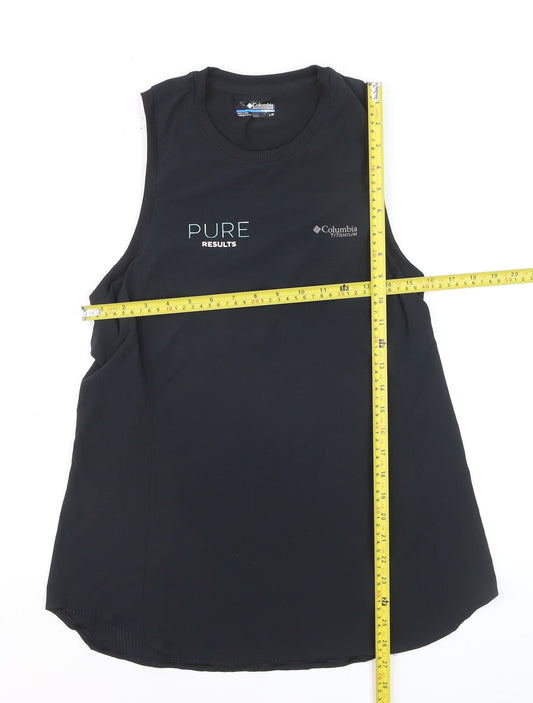 Columbia Women Black Tank Top L Sleeveless Quick Dry Sportswear