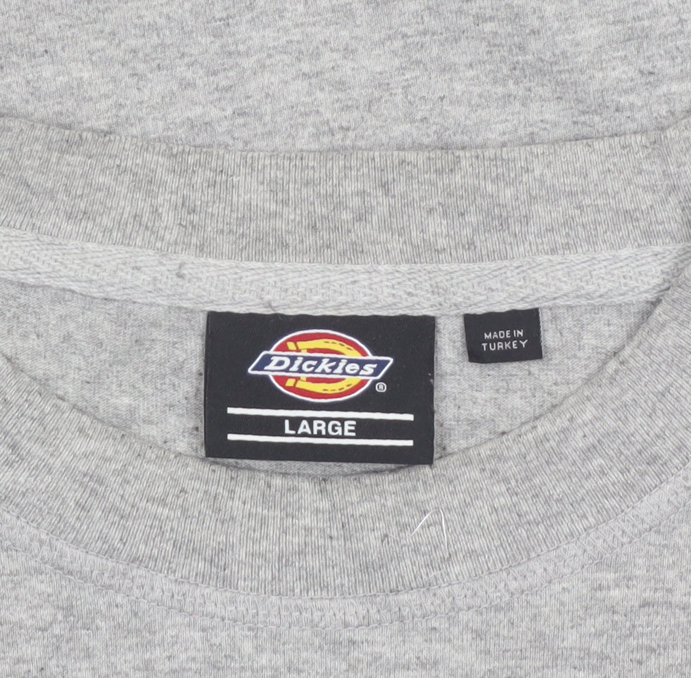 Dickies Men's Grey Crew Neck Short Sleeve T-Shirt Size L