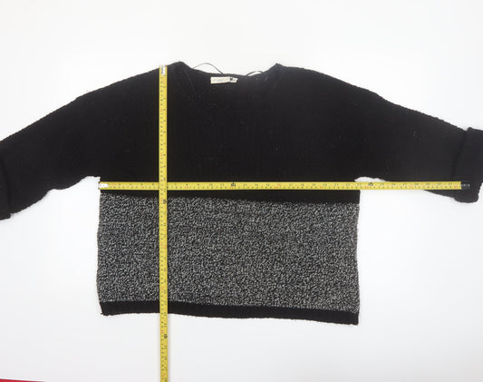 New Look Womens Black Size 14 Chunky Knit Pullover Jumper