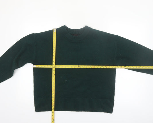 New Look Women's Green Crew Neck Knit Pullover Jumper Size M