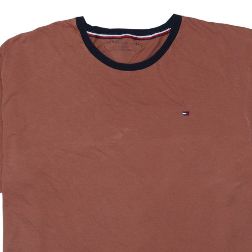 Tommy Hilfiger Men's Brown 3XL Crew Neck Cotton T-Shirt
