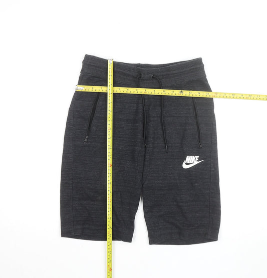 Nike Men's Black Small Athletic Sweat Shorts with Zip Pockets