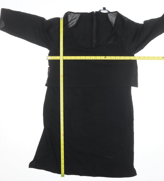 French Connection Women's Black Size 12 Bodycon Knee Length Dress