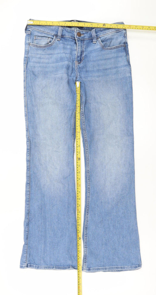 Hollister Women Blue Bootcut Low Rise Stretch Jeans Size 6R