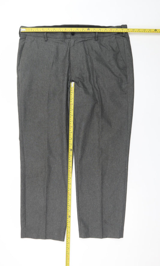 Marks and Spencer Men's Grey 38in Waist Short Length Dress Trousers