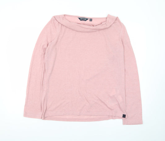 Regatta Womens Pink Boat Neck Long Sleeve Pullover Jumper UK 18