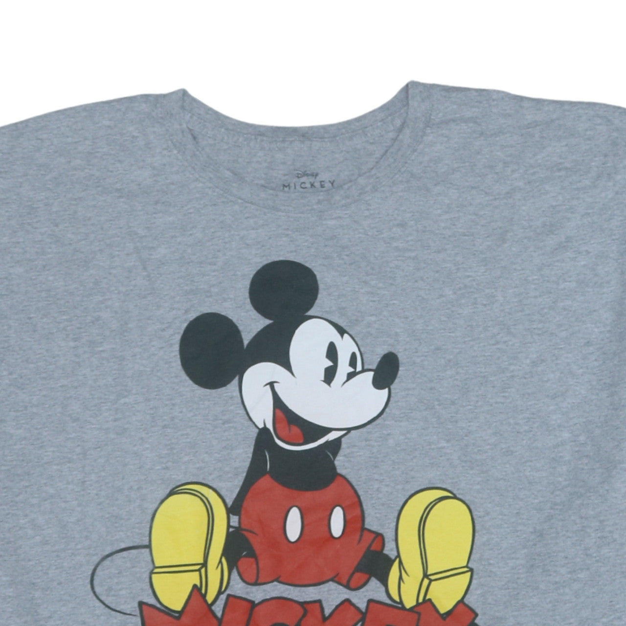 Disney Women’s Grey Mickey Mouse 3XL Cotton Blend T-Shirt