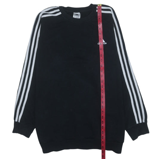 Adidas Women Black Crew Neck Pullover Sweatshirt XL 20-22