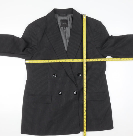 Next Women’s Grey Pinstripe Blazer Size 12 Classic Workwear