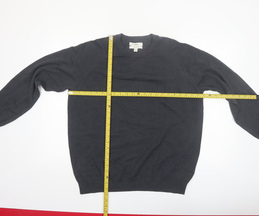 Marks and Spencer Men's Black XL Pure Cotton Crew Neck Jumper