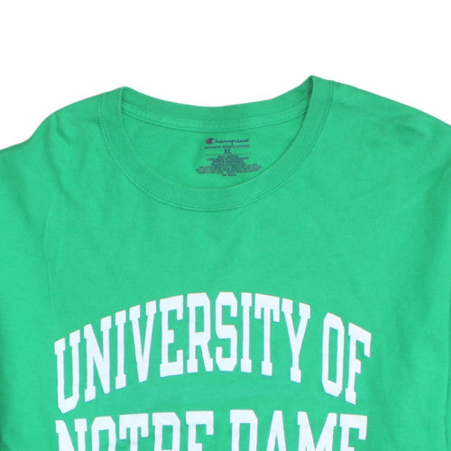 Champion Men's Green University of Notre Dame Crew Neck T-Shirt XL