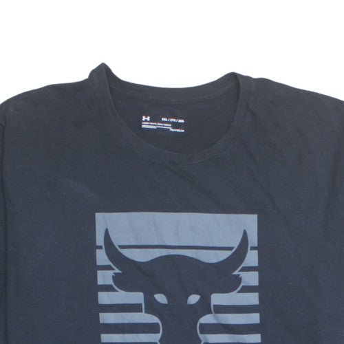 Under Armour Men’s Black 2XL HeatGear Project Rock Bull Graphic T-Shirt