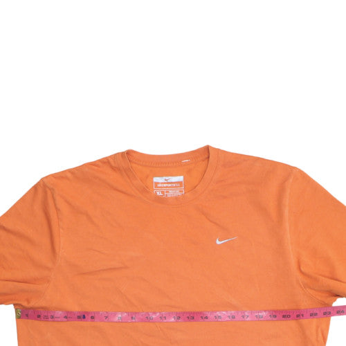 Nike Men's Orange XL Short Sleeve Crew Neck Cotton Blend T-Shirt