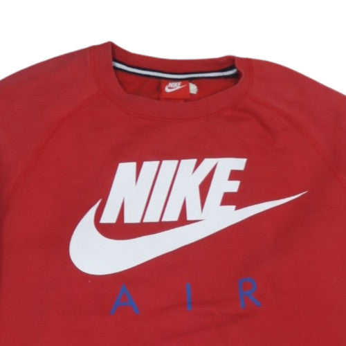 Nike Men's Red Air Logo Pullover Sweatshirt Size L
