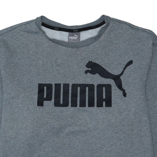 Puma Mens Grey 2XL Crew Neck Graphic Sweatshirt