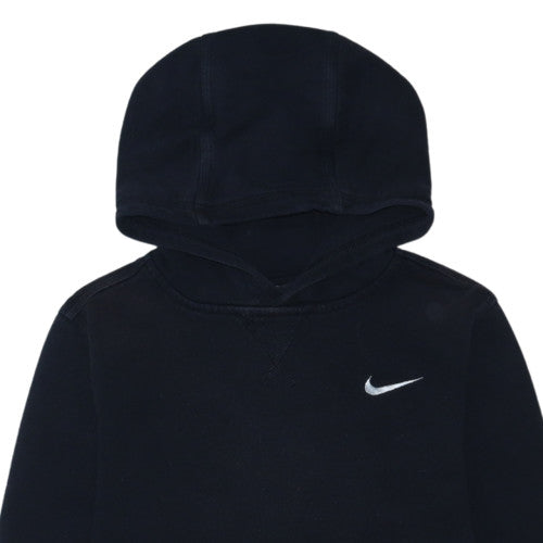 Nike Boys Black Pullover Hoodie 12-13 Years Fleece Lined Sportswear