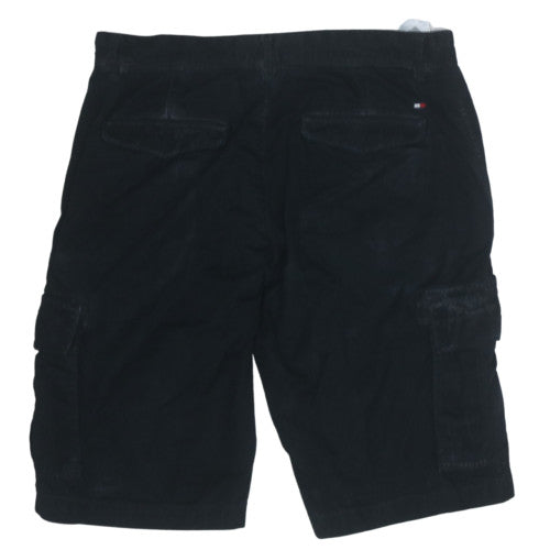 Tommy Hilfiger Mens Black Cargo Shorts Size 31 Cotton Casual