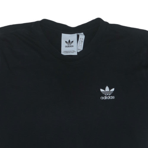 Additional view of Adidas Men's Black Short Sleeve Crew Neck Cotton T-Shirt S