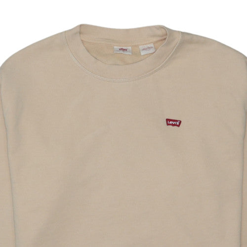 Levi's Men's Beige Crew Neck Pullover Sweatshirt S Regular Fit