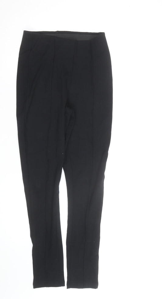 Dunnes Stores Womens Black Slim Leg Stretch Jersey Trousers S