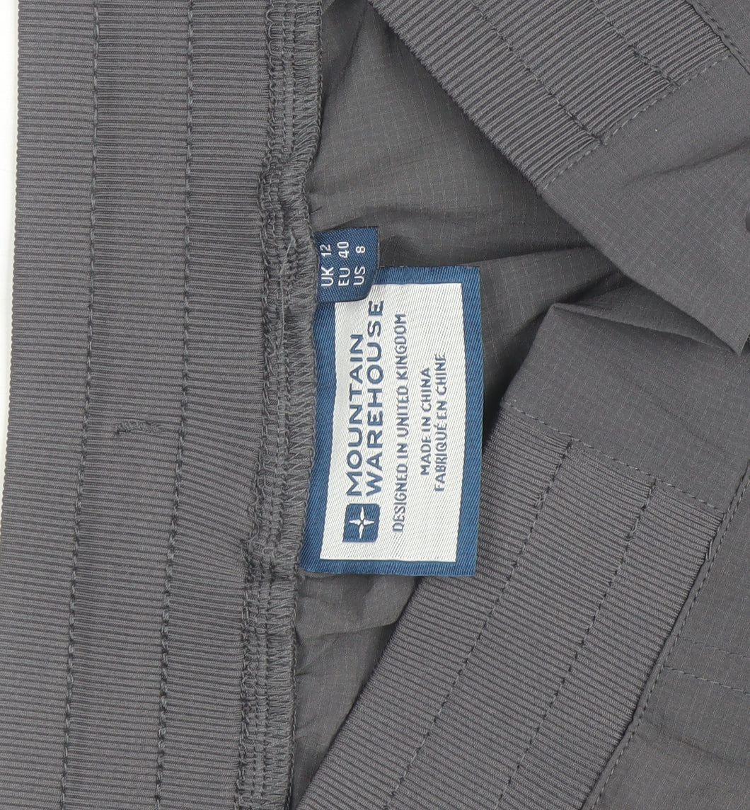 Mountain Warehouse Women Grey Size 12 Capri Hiking Trousers