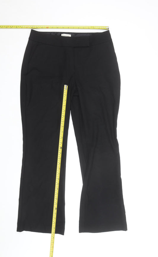 Monsoon Women Black Size 12 Short Straight Dress Pants