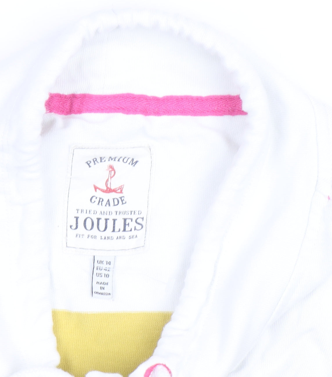 Joules Women’s Multicoloured Striped Long Sleeve Cotton Tunic Top UK 14