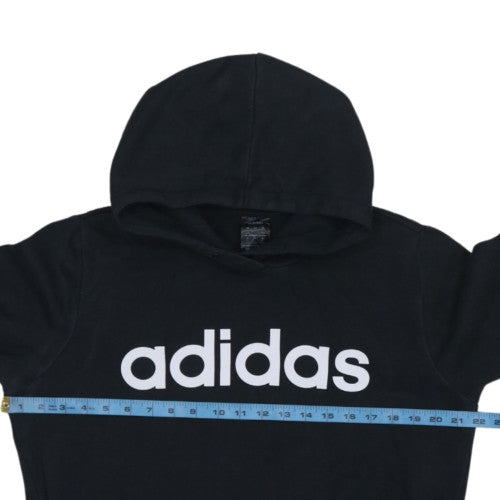 Adidas Women Black Pullover Hoodie Size L Hooded Sweatshirt