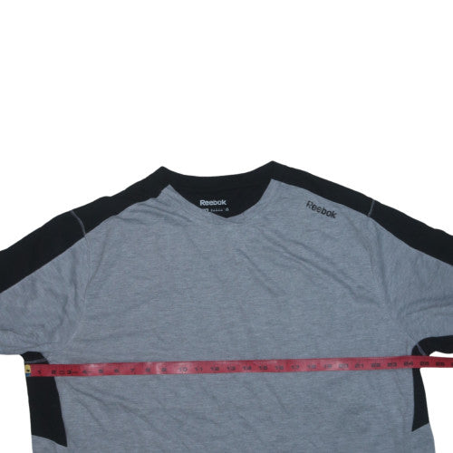 Reebok Mens Grey Colourblock 3XL Sports T-Shirt