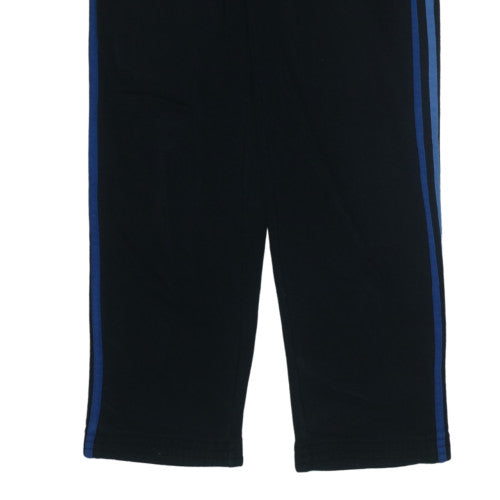 Adidas Men's Black XS Joggers Essentials Blue Stripe Trousers