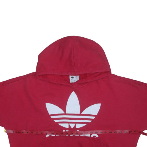 Adidas Women's Red Pullover Hoodie XL Cotton Blend Casual Sportswear