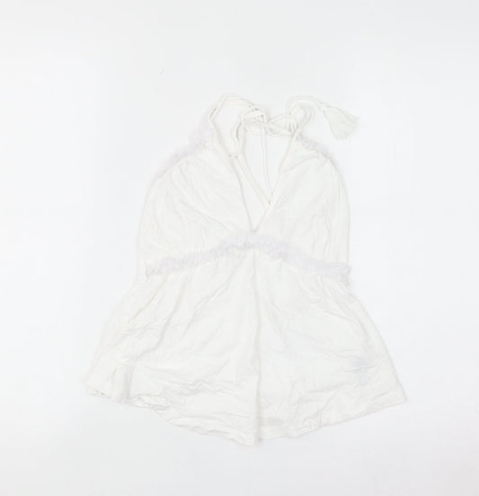 Miss Selfridge Women's White Halter Camisole Top Size 8