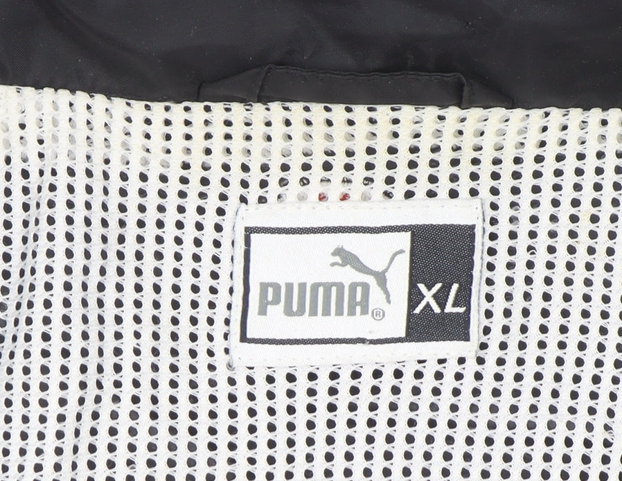 Puma Men's Black Green XL Windbreaker Sports Jacket