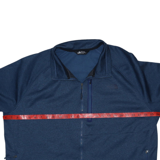 The North Face Mens Blue XXL Full Zip Fleece Track Jacket