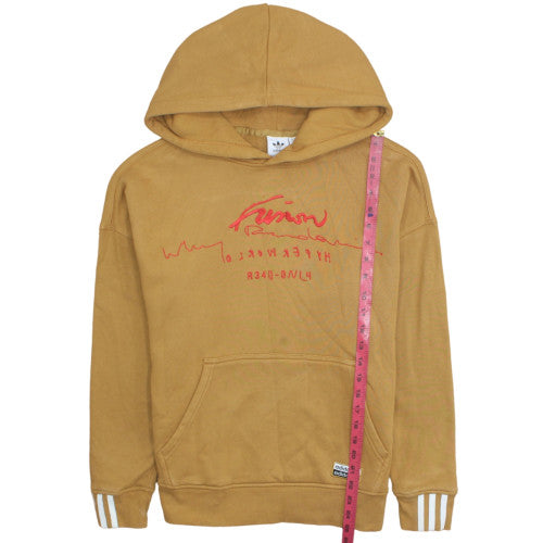 Adidas Womens Camel Hoodie Size 8 Tan Pullover Hooded Sweatshirt
