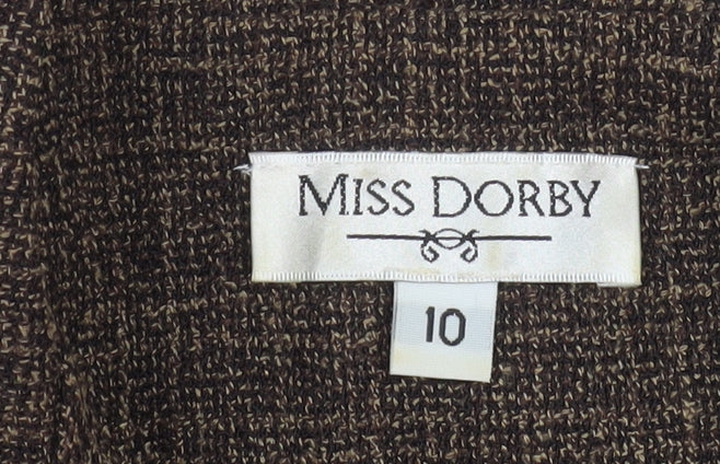 Miss Dorby Women's Brown Tweed Wool Blend Blazer Size 10