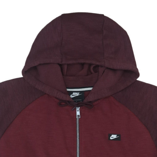 Nike Men's Red Full Zip Hoodie Size L Regular Fit Sportswear