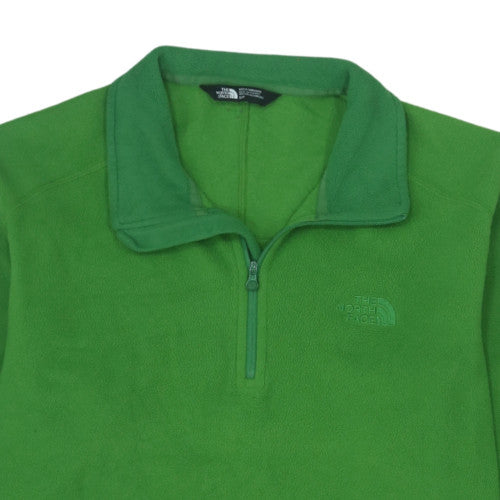 The North Face Men's Green Fleece 1/4 Zip Pullover Sweatshirt S