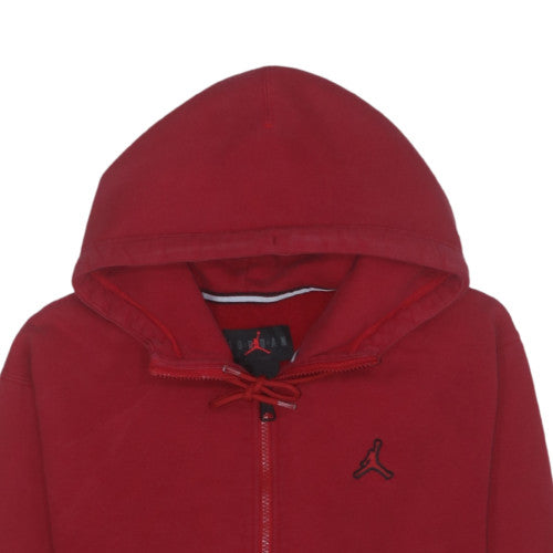 Additional view of Jordan Men's Red Full Zip Hoodie, size S, Sports Fleece