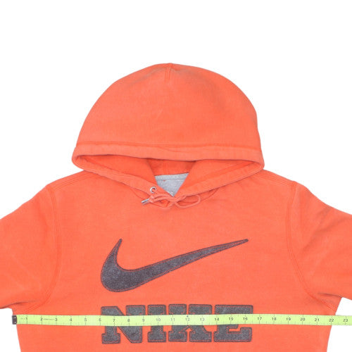 Nike Men's Orange Pullover Hoodie M Graphic Print Sportswear