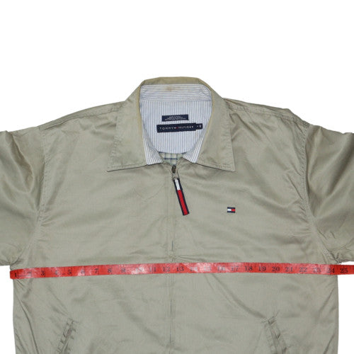 Tommy Hilfiger Men's Beige Cotton Lined Zip-Up Jacket Size L