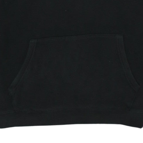 Stussy Men Black Pullover Hoodie L Graphic Print World Tour Cotton