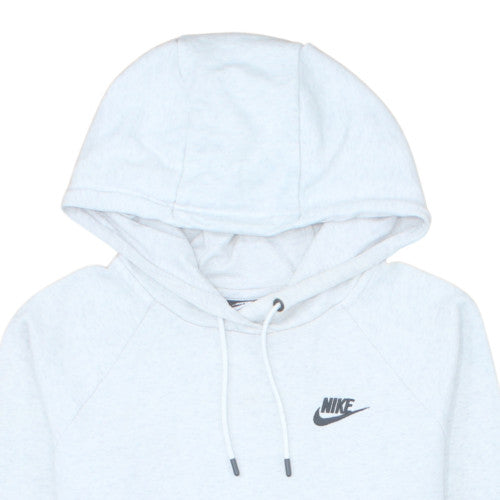 Nike Men's White Pullover Hoodie Small Fleece Logo Sportswear
