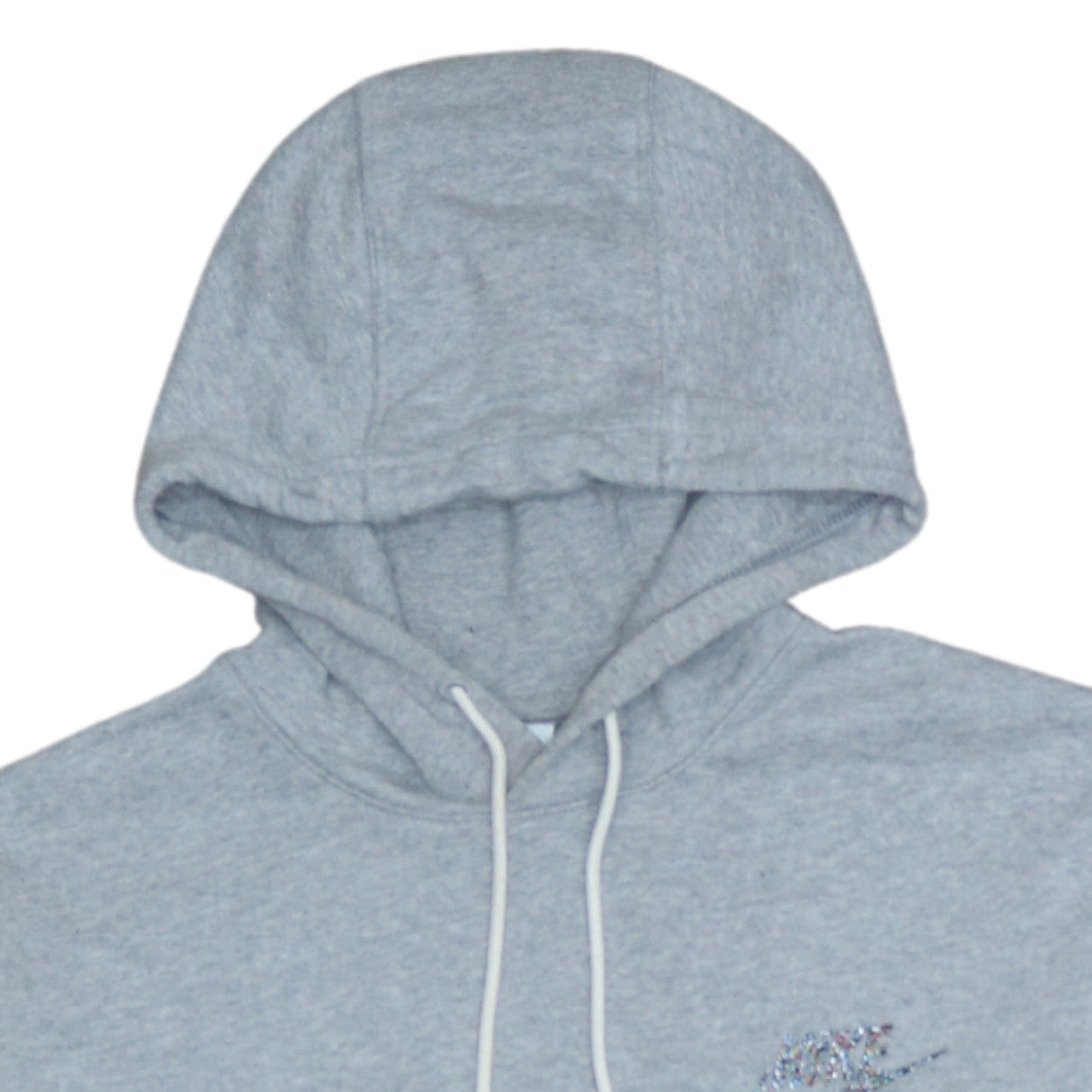 Nike Men's Grey Pullover Hoodie Medium Fleece Logo Sweatshirt