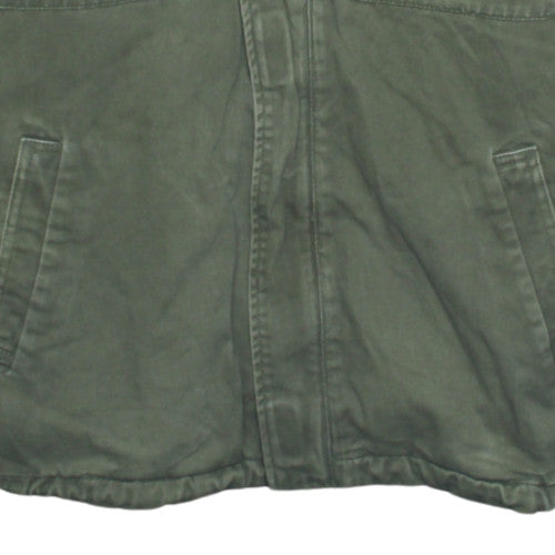 Cedarwood State Men's Green Hooded Cotton Parka Jacket Size L