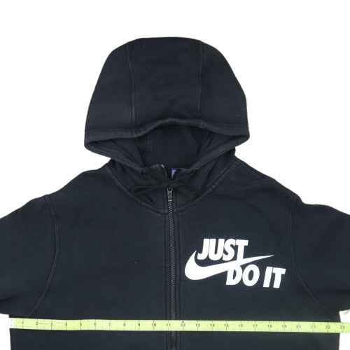 Nike Men's Black Large Full Zip Hoodie 'Just Do It' Sportswear