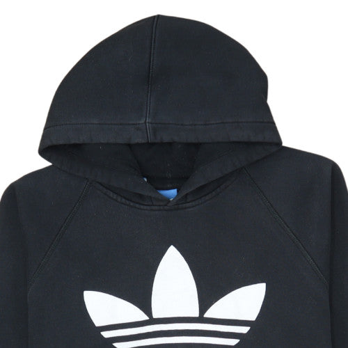 Adidas Womens Black Pullover Hoodie Medium Hooded Sweatshirt