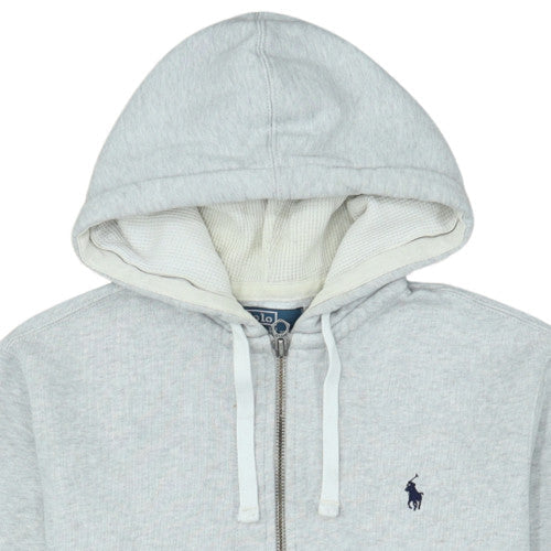 Ralph Lauren Men's Grey Full Zip Hoodie M Fleece Cotton